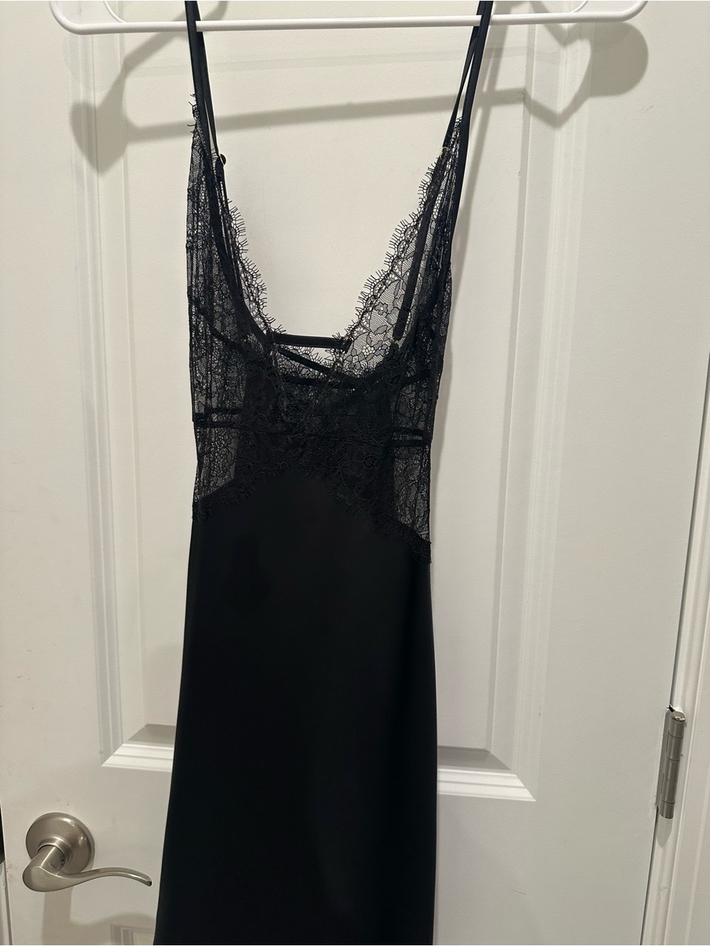 Victoria's Secret Black Lace-Trim Slip